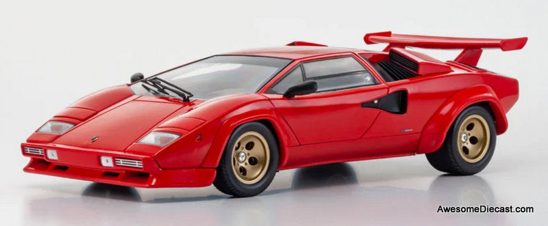 Lamborghini Countach LP5000 Quattrovalvole, Red 1:18 Diecast Model Car by Kyosho