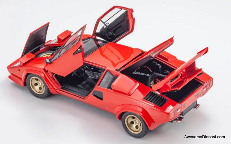 Lamborghini Countach LP5000 Quattrovalvole, Red 1:18 Diecast Model Car by Kyosho