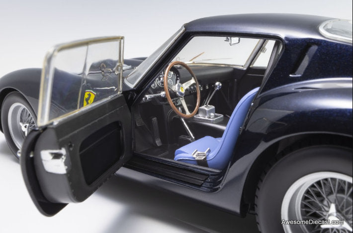 1963 Ferrari 250 GTO, Dark Blue 1:18 Diecast Model Car by Kyosho