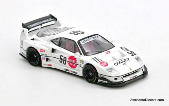 Ferrari F40 LBWK #58, White 1:64 diecast Model Car by Inno64
