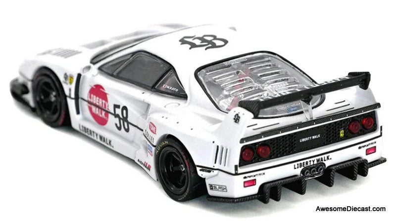 Ferrari F40 LBWK #58, White 1:64 diecast Model Car by Inno64