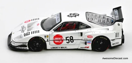 Ferrari F40 LBWK #58, White 1:64 diecast Model Car by Inno64