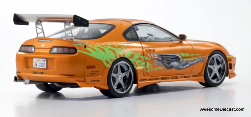 1994 Toyota Supra (Brian's Supra) The Fast And The Furious (2001) 1:18 Diecast Model Car by Kyosho