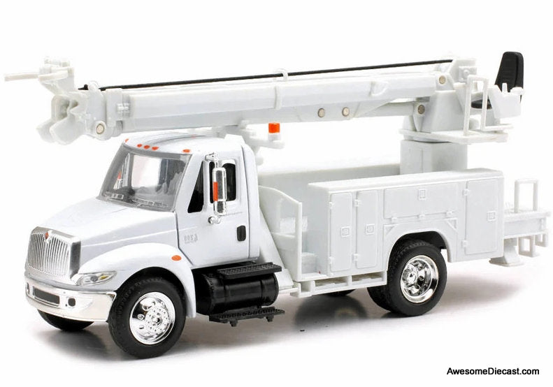 International 4200 Digger Service Truck White 1:43 Diecast Model Truck by New Ray