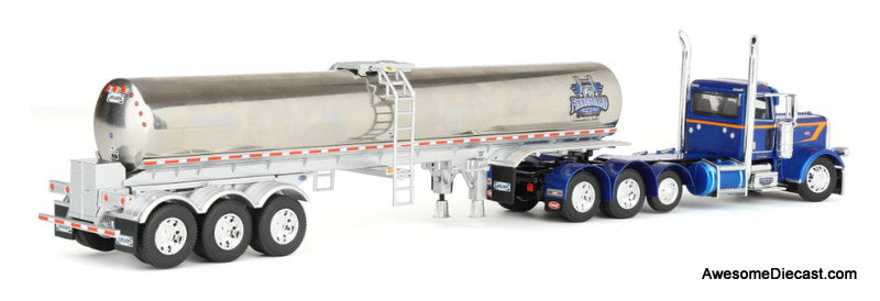 Peterbilt 389 Day Cab w/Walker Food Grade Tank Trailer: Finnesgard Trucking 1:64 Diecast Model DCP by First Gear