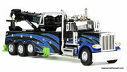 Peterbilt 389 Truck w/Miller Century 1150 Rotator Wrecker, Black/Blue/Green 1:64 Diecast Model Truck  DCP by First Gear