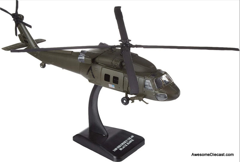 Sikorsky UH-60 Black Hawk Helicopter US Army 1:60 Diecast Model Helicopter by New Ray