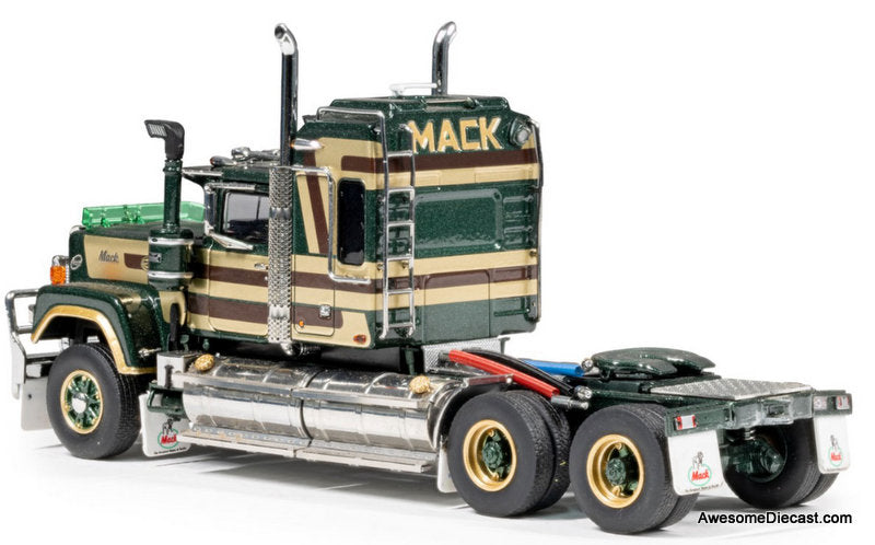 Mack Bicentennial Super-Liner Sleeper Cab, Green/Gold: Ernest Giles 1:50 Diecast Model Truck by Drake