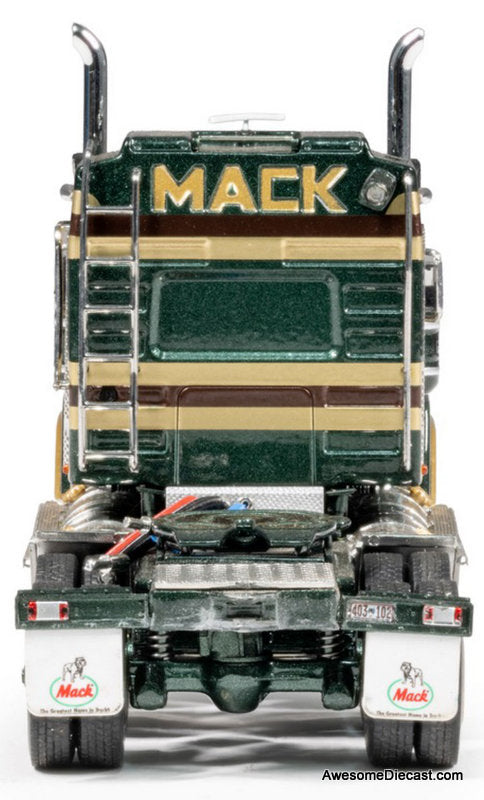 Mack Bicentennial Super-Liner Sleeper Cab, Green/Gold: Ernest Giles 1:50 Diecast Model Truck by Drake