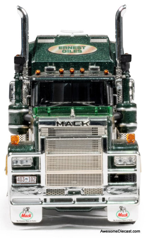 Mack Bicentennial Super-Liner Sleeper Cab, Green/Gold: Ernest Giles 1:50 Diecast Model Truck by Drake