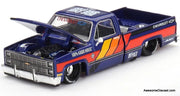 Chevrolet Silverado Kaido Works V2, Blue/Custom 1:64 Diecast Model Truck by Kaido House