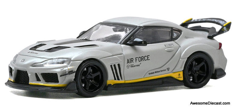 Toyota Supra (A90) WBK DarwinPro "Air Force" Matt Gray w/Carbon Accents 1:64 Diecast Model Car by Inno64