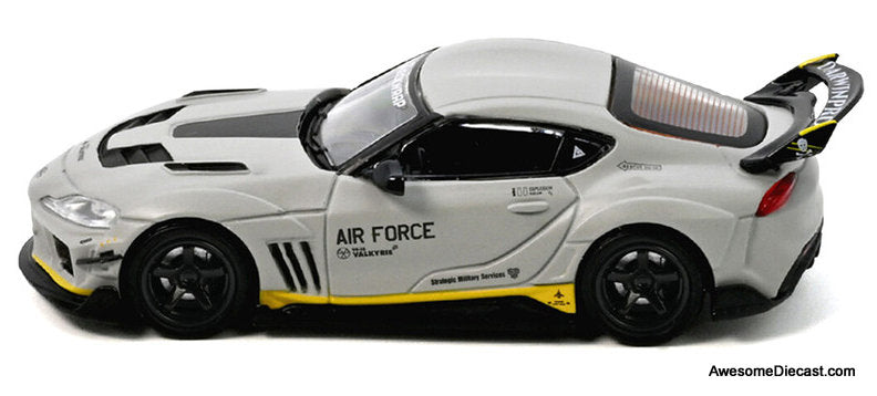 Toyota Supra (A90) WBK DarwinPro "Air Force" Matt Gray w/Carbon Accents 1:64 Diecast Model Car by Inno64
