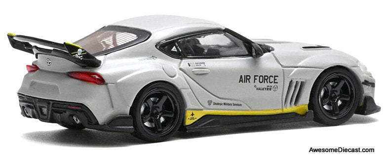 Toyota Supra (A90) WBK DarwinPro "Air Force" Matt Gray w/Carbon Accents 1:64 Diecast Model Car by Inno64
