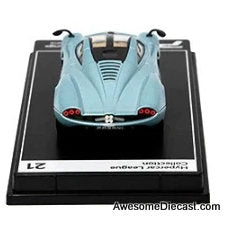 Pagani Huayra Codalunga, Metallic Blue 1:64 diecast Model Car by Poster Cars