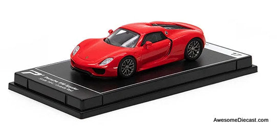 Porsche 918 Spyder, Guards Red 1:64 Diecast Model Car by Poster Cars