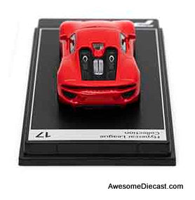 Porsche 918 Spyder, Guards Red 1:64 Diecast Model Car by Poster Cars