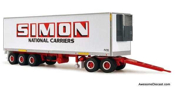 Kenworth SAR Prime Mover Sleeper Tractor w/Refrigerated Trailer Road Train: Simon National 1:64 Diecast Model Truck by Highway Replicas
