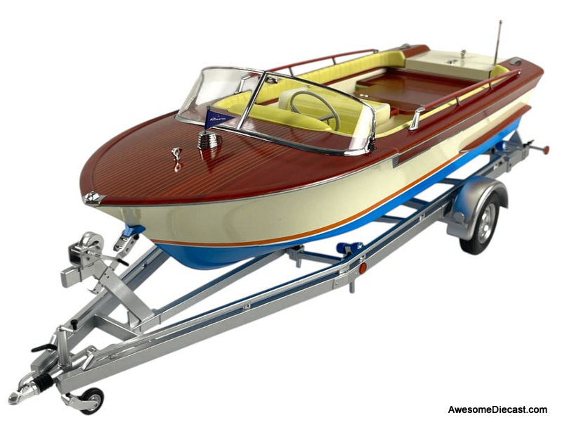 1966 Riva Junior Motoscafo Motor Boat, Ivory Yellow 1:18 Diecast Model Boat by Mitica