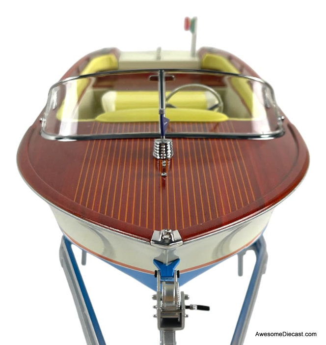 1966 Riva Junior Motoscafo Motor Boat, Ivory Yellow 1:18 Diecast Model Boat by Mitica