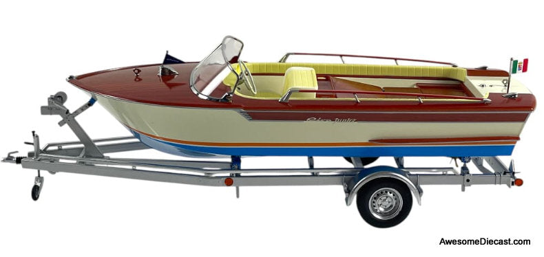 1966 Riva Junior Motoscafo Motor Boat, Ivory Yellow 1:18 Diecast Model Boat by Mitica