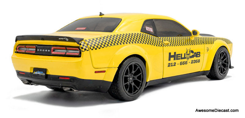 2023 Dodge Challenger SRT Hellcat Redeye Widebody, Yellow: NYC Hellcab 1:18 Diecast Model Car by Solido