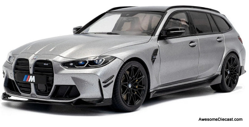 2024 BMW M3 G81 Touring Competition M X Drive, Frozen Pure Gray Metallic 1:18 Diecast Model Car by Solido