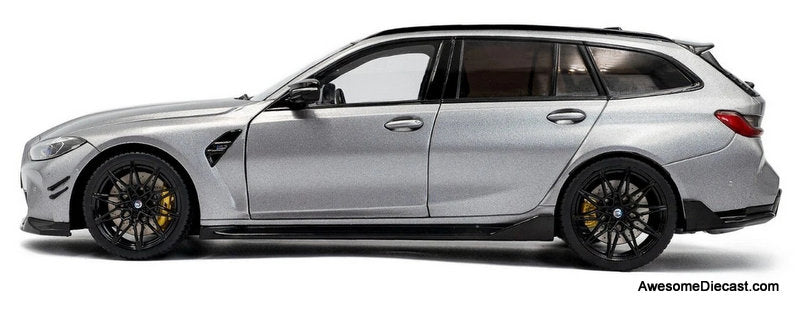 2024 BMW M3 G81 Touring Competition M X Drive, Frozen Pure Gray Metallic 1:18 Diecast Model Car by Solido