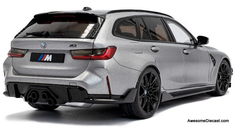 2024 BMW M3 G81 Touring Competition M X Drive, Frozen Pure Gray Metallic 1:18 Diecast Model Car by Solido