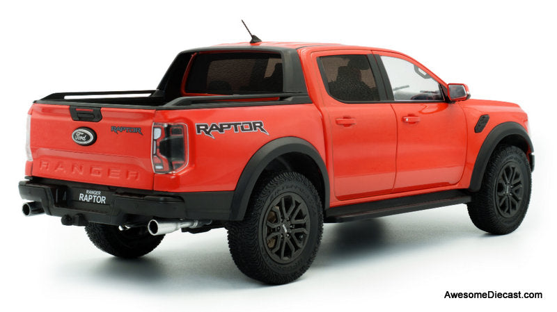 2024 Ford Ranger Raptor, Orange 1:18 Diecast Model Truck by Solido