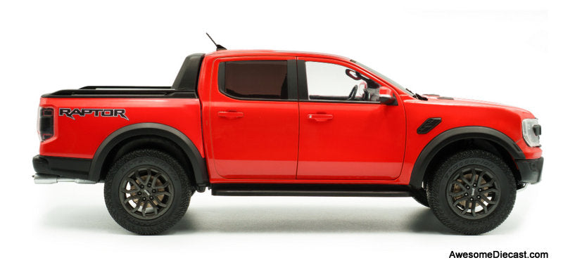 2024 Ford Ranger Raptor, Orange 1:18 Diecast Model Truck by Solido