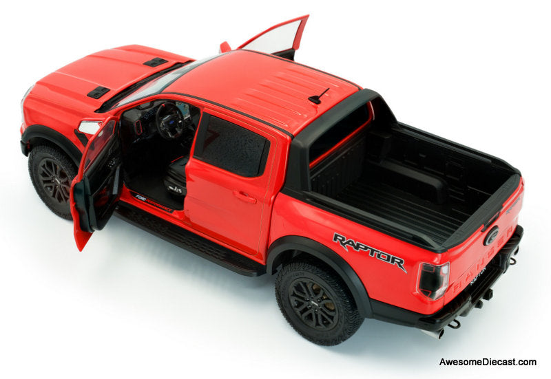 2024 Ford Ranger Raptor, Orange 1:18 Diecast Model Truck by Solido