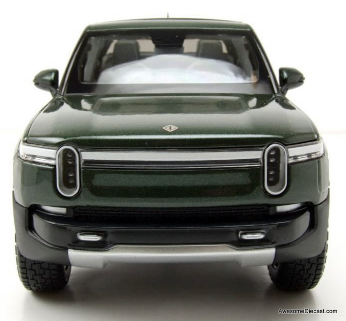 2025 Rivian R1T Pick-Up Truck, Metallic Green 1:18 Diecast Model Truck by Maisto