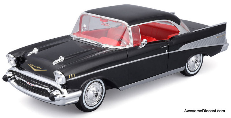1957 Chevrolet Bel Air, Black 1:18 Diecast Model Car by Maisto