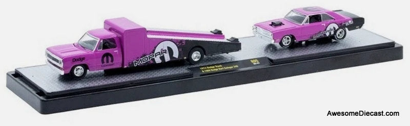 1974 Dodge Ramp Truck & 1969 Dodge Dart Swinger 340 1:64 Diecast Model Truck by M2 Machines