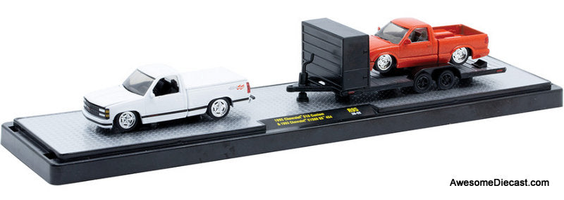 1995 Chevrolet S10 Custom & 1993 Chevrolet C1500 SS454 1:64 Diecast Model Trucks by M2 Machines
