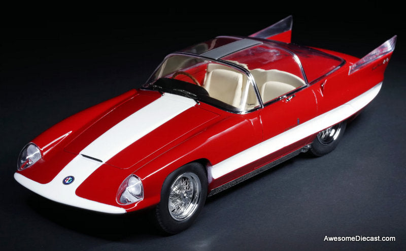 Alfa Romeo 6C 3000 Superflow II, Red/White 1:18 Resin Cast Model Car by Maxima