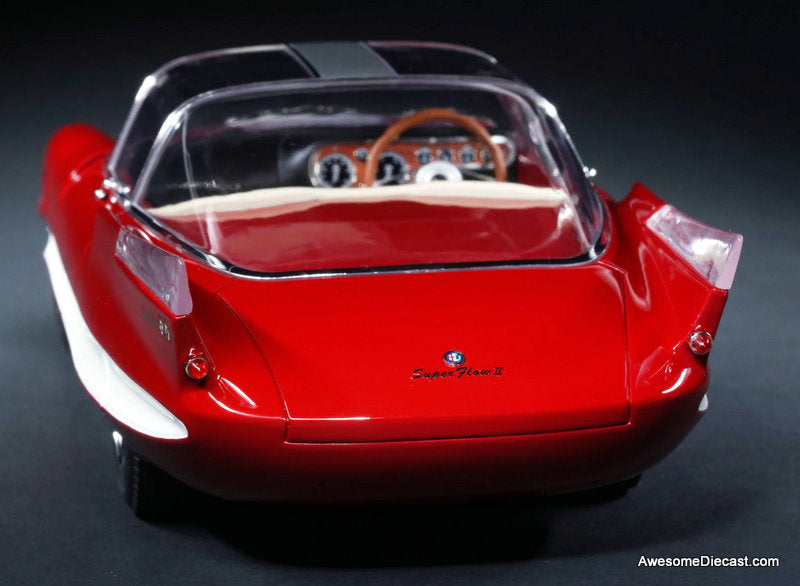 Alfa Romeo 6C 3000 Superflow II, Red/White 1:18 Resin Cast Model Car by Maxima