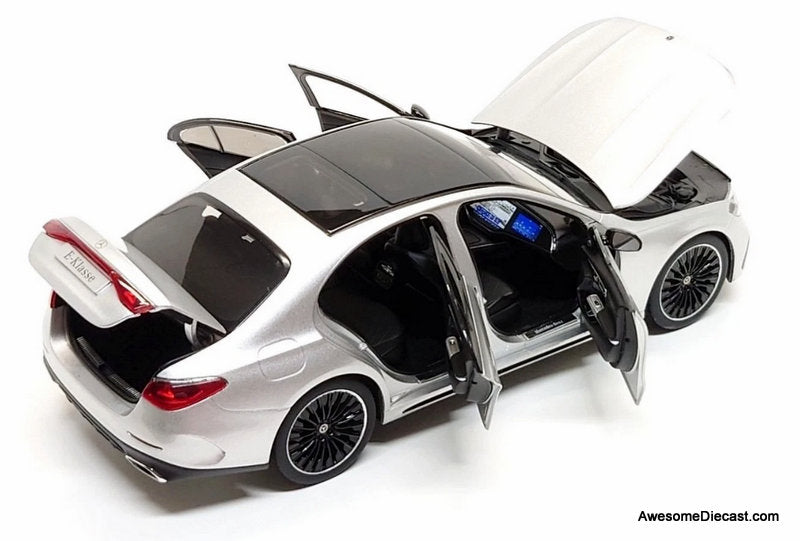 2023 Mercedes Benz E-Class (W124), Silver 1:18 Diecast Model Car by iScale