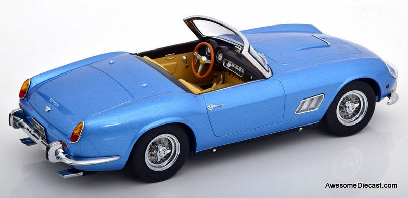 1960 Ferrari 250 GT California Spyder w/Hard Top, Metallic Blue 1:18 Diecast Model Car by KK Scale