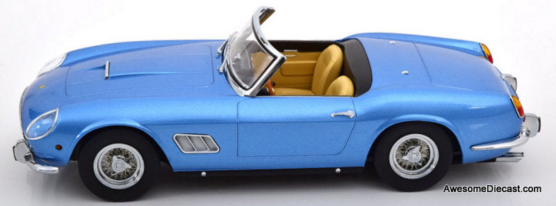 1960 Ferrari 250 GT California Spyder w/Hard Top, Metallic Blue 1:18 Diecast Model Car by KK Scale