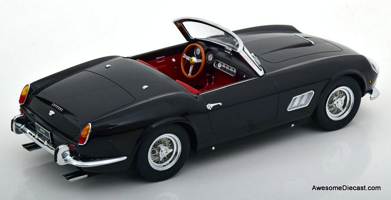 1960 Ferrari 250 GT California Spyder w/Hard Top, Black/Silver 1:18 Diecast Model Car by KK Scale