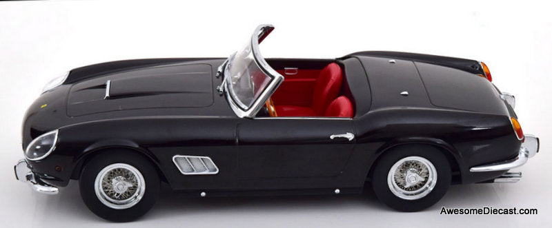 1960 Ferrari 250 GT California Spyder w/Hard Top, Black/Silver 1:18 Diecast Model Car by KK Scale