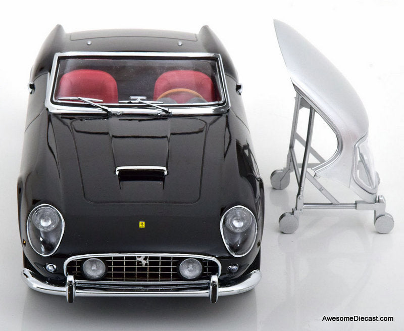 1960 Ferrari 250 GT California Spyder w/Hard Top, Black/Silver 1:18 Diecast Model Car by KK Scale