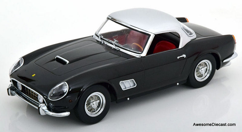 1960 Ferrari 250 GT California Spyder w/Hard Top, Black/Silver 1:18 Diecast Model Car by KK Scale