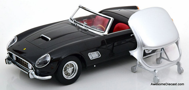 1960 Ferrari 250 GT California Spyder w/Hard Top, Black/Silver 1:18 Diecast Model Car by KK Scale