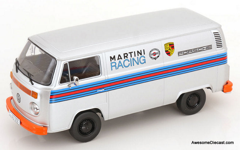 1972 Volkswagen T2 Panel Van, Porsche Martini Racing 1:18 Diecast Model Van by KK Scale