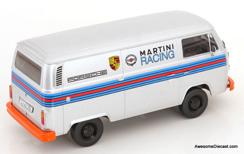 1972 Volkswagen T2 Panel Van, Porsche Martini Racing 1:18 Diecast Model Van by KK Scale