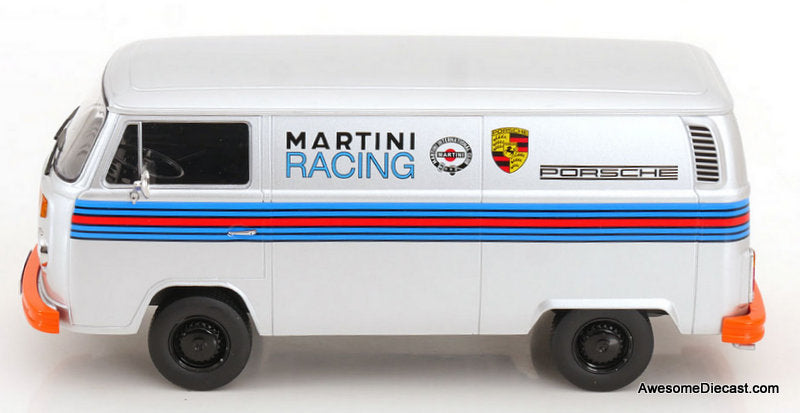 1972 Volkswagen T2 Panel Van, Porsche Martini Racing 1:18 Diecast Model Van by KK Scale