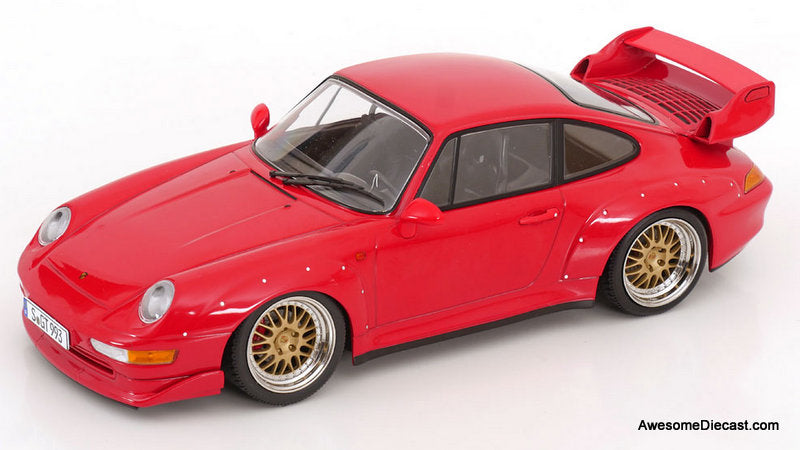 1996 Porsche 911 (993) GT2, Guards Red 1:18 Diecast Model Car by KK Scale